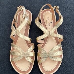 Kate Spade Metallic Gold Sandals